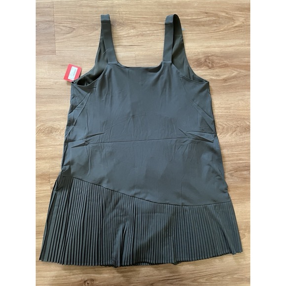 Spanx Get Moving Yes Pleats Sleeveless Athletic Dress‎ Size XL Pine Stone NWT - Picture 5 of 7